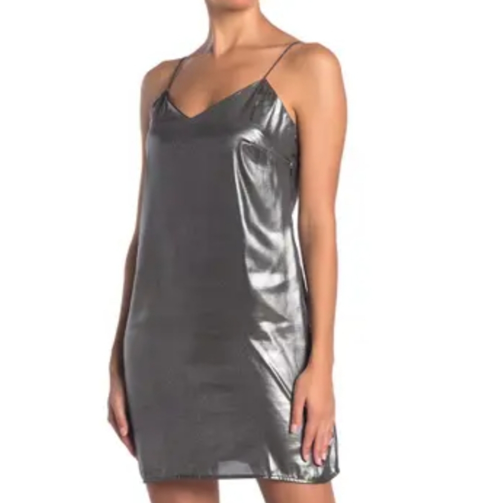 Kendall & Kylie Metallic Slip Dress